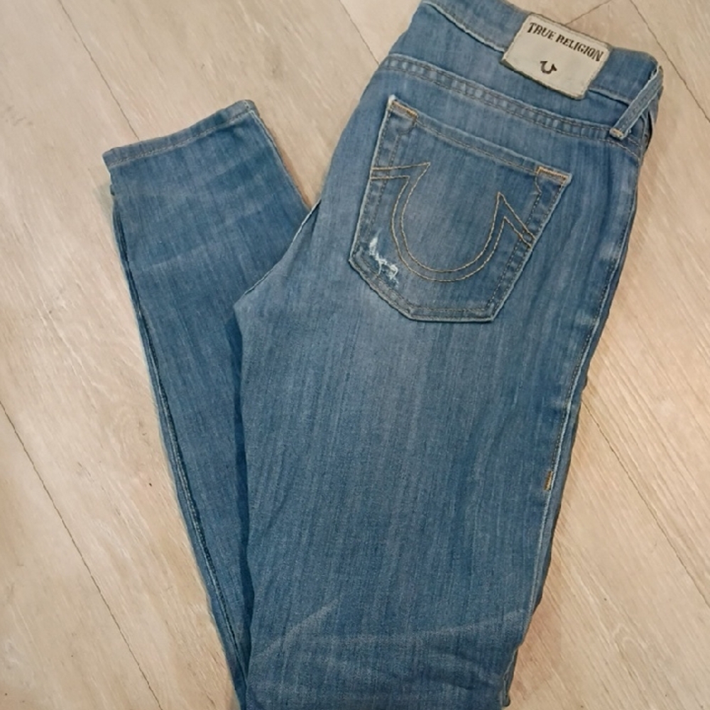 True Religion Women's Classic Blue Skinny Jeans